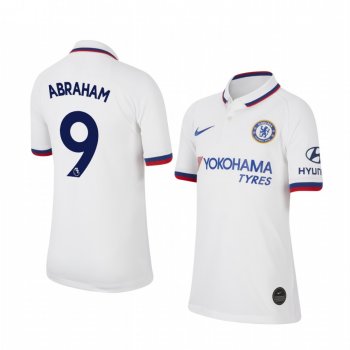 Youth Chelsea Tammy Abraham White Away Short Sleeve Jersey 19-20