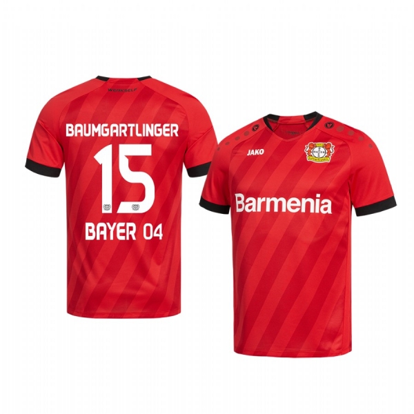 Youth Midfielder Bayer Leverkusen Julian Baumgartlinger Home Jersey 19-20