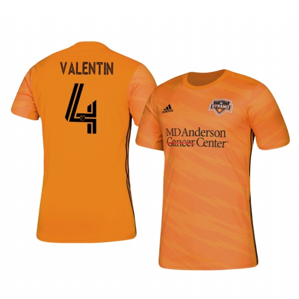 Zarek Valentin Houston Dynamo 2020-21 Home Men's Orange Short Sleeve Jersey