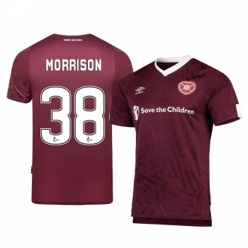 Heart of Midlothian Callumn Morrison Men's 19-20 Home Replica Short Sleeve Jersey