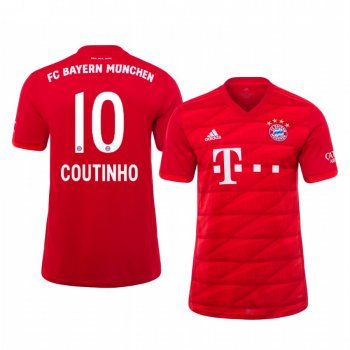 Midfielder Bayern Munich Philippe Coutinho Men's Home Jersey 19-20