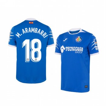 Youth Getafe Mauro Arambarri Blue Home Short Sleeve Jersey 19-20