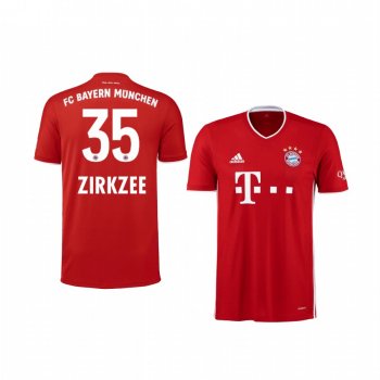 Forward Bayern Munich Joshua Zirkzee Men's Home Jersey 2020-21