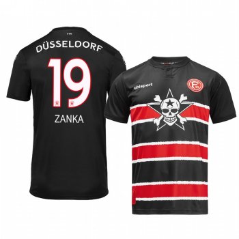 Fortuna Düsseldorf Mathias Jorgensen 19-20 Die Toten Hosen Men's Black Short Sleeve Jersey