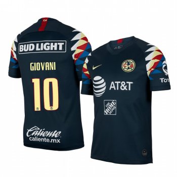 Giovani dos Santos Club America 19-20 Away Men's Navy Short Sleeve Jersey