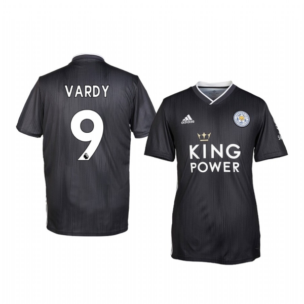 Youth Leicester City Jamie Vardy Black Third Short Sleeve Jersey 19-20