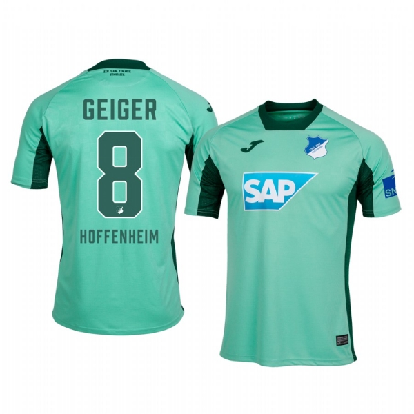 TSG 1899 Hoffenheim Dennis Geiger Green Away Jersey 19-20 Men's