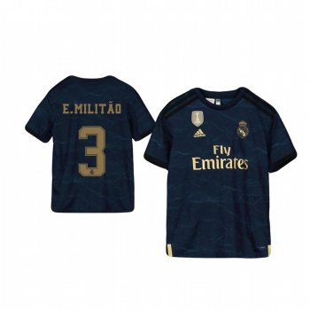 Youth Real Madrid Eder Militao Away Short Sleeve Jersey 19-20