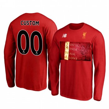 Men's Custom Liverpool YNWA Official Long Sleeve T-shirt