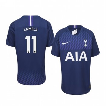 Youth Erik Lamela Tottenham Hotspur 19-20 Away Navy Short Sleeve Jersey