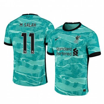 Mohamed Salah Liverpool 2020-21 Away Men's Green Short Sleeve Jersey