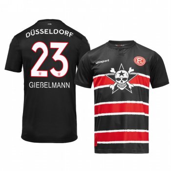 Fortuna Düsseldorf Niko Giesselmann 19-20 Die Toten Hosen Men's Black Short Sleeve Jersey