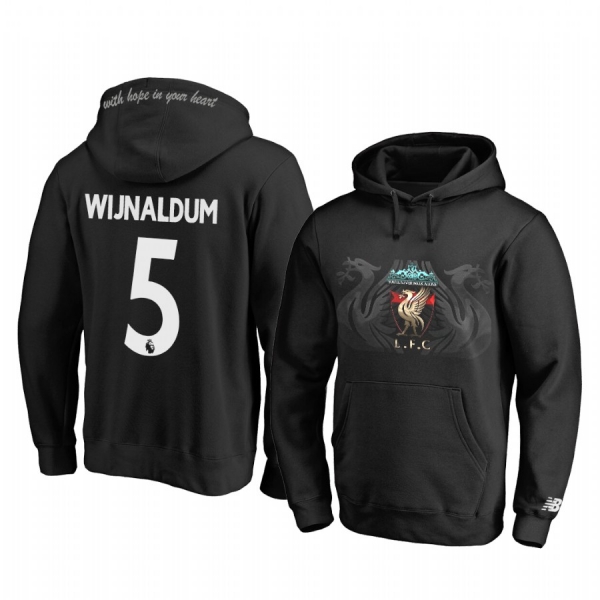 Georginio Wijnaldum Liverpool Black Classic Pullover Hoodie - Men's