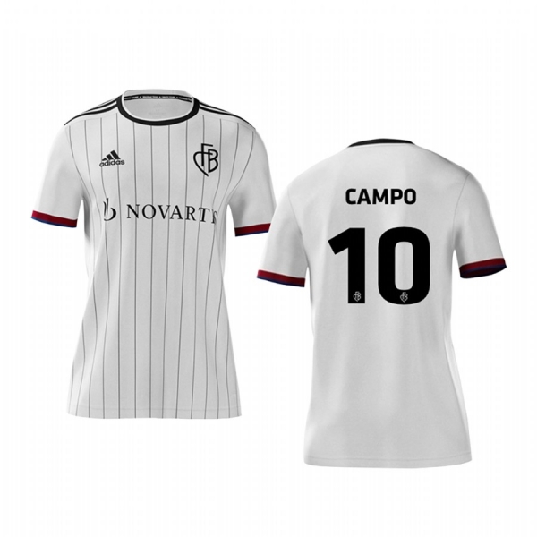 Youth Basel Samuele Campo White Away Short Sleeve Jersey 19-20