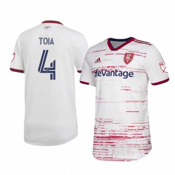 Donny Toia Real Salt Lake 2020 Away Authentic Short Sleeve White Jersey