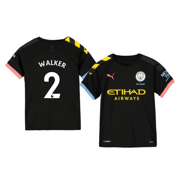 Youth Kyle Walker Manchester City Away Short Sleeve Jersey 19-20