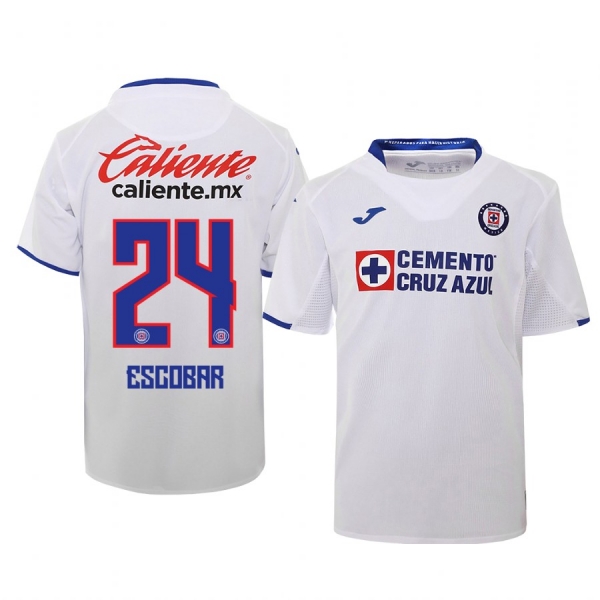 Youth Juan Escobar Cruz Azul 19-20 White Away Official Jersey