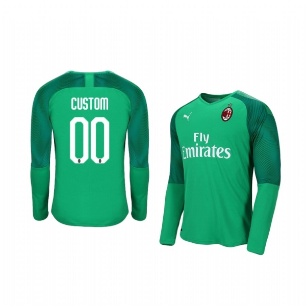 19-20 AC Milan Custom Official Goalkeeper Home Jersey Men's