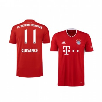 Midfielder Bayern Munich Mickaël Cuisance Men's Home Jersey 2020-21