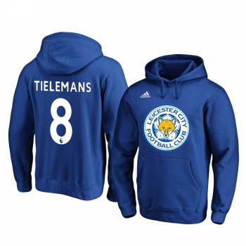 Youri Tielemans Leicester City Royal Team Logo Pullover Hoodie