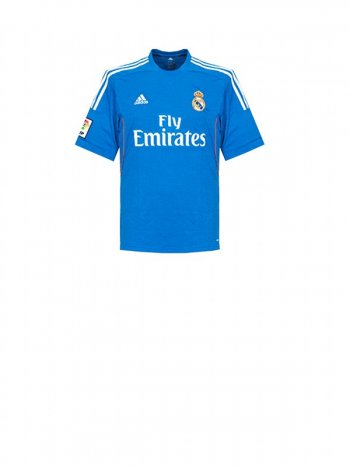 Real Madrid Men's Blue Away Short Sleeve Jersey 2013-14