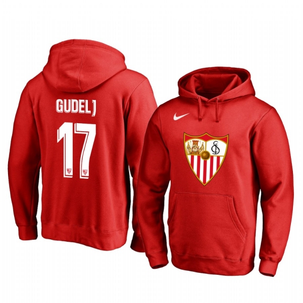 Nemanja Gudelj Sevilla Red Team Logo Pullover Hoodie