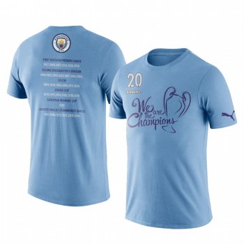 Men's Bernardo Silva Manchester City We Are The Champions Short Sleeve T-shirt