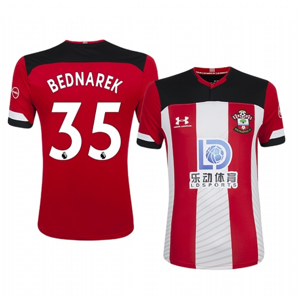 Men's Jan Bednarek Southampton Home Short Sleeve Jersey 19-20