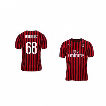 Youth AC Milan Ricardo Rodríguez 19-20 Home Short Sleeve Jersey