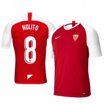 Youth Nolito Sevilla 19-20 Away Red Short Sleeve Jersey