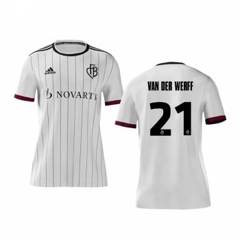 Youth Basel Jasper van der Werff White Away Short Sleeve Jersey 19-20