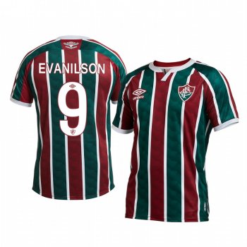 Fluminense Evanilson 2020 Home Men's Red Green Short Sleeve Jersey