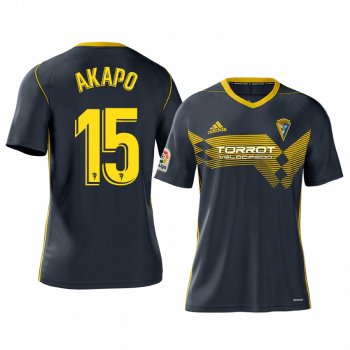 Carlos Akapo Cadiz CF Away Navy Short Sleeve Jersey