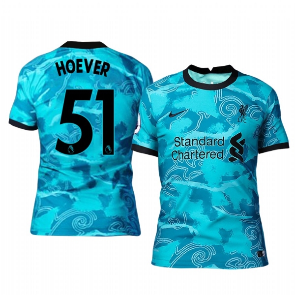 Liverpool Ki-Jana Hoever Men's Green Away Short Sleeve Jersey 2020-21