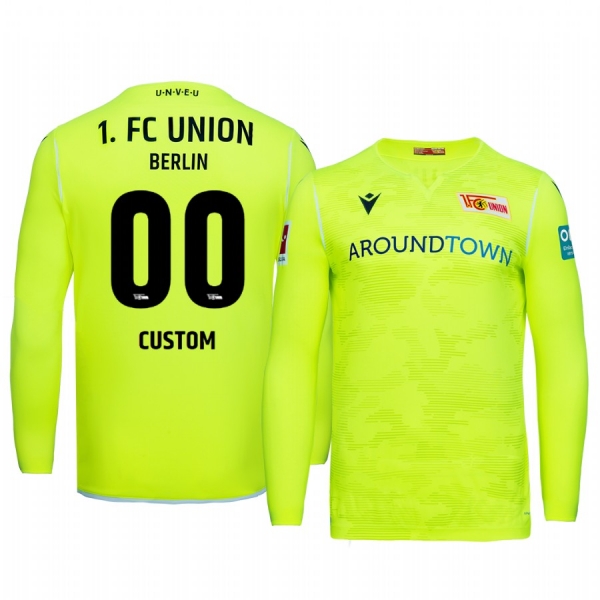 Custom Union Berlin 19-20 Goalkeeper Men's Green Official Short Sleeve Jersey