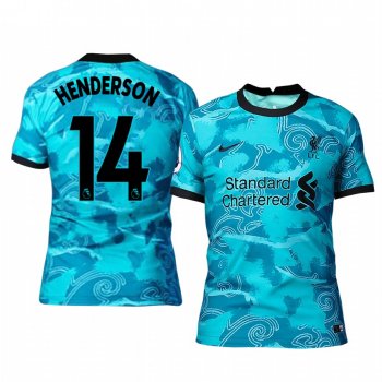 Liverpool Jordan Henderson Men's Green Away Short Sleeve Jersey 2020-21