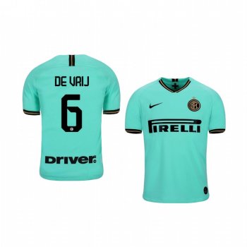 Youth Stefan de Vrij Internazionale Milano 19-20 Away Short Sleeve Jersey