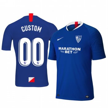 Custom Sevilla 19-20 Third Men's Blue Short Sleeve Jersey