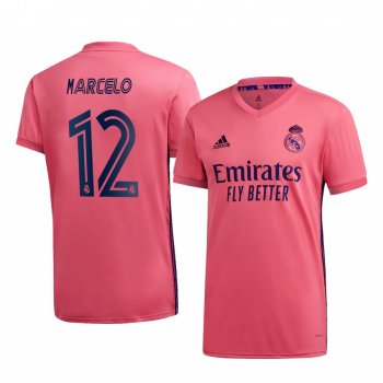 Marcelo Real Madrid 2020-21 Away Men's Pink Short Sleeve Jersey