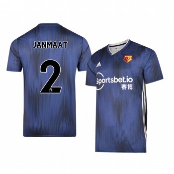 Daryl Janmaat Watford Away Men's Short Sleeve Jersey 19-20