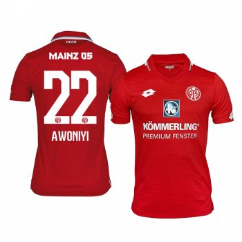 Mainz 05 Taiwo Awoniyi 19-20 Home Men's Red Short Sleeve Jersey