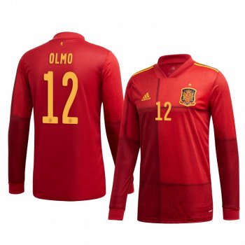 Dani Olmo Spain 2020 Red Home Replica Jersey Men's