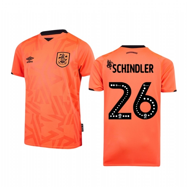 Youth Huddersfield Town Christopher Schindler 19-20 Third Orange Short Sleeve Jersey