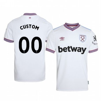 Custom West Ham United Away Men's Short Sleeve Jersey 19-20