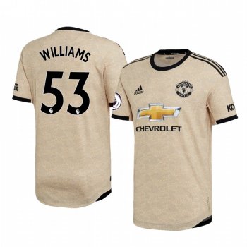 Brandon Williams Manchester United 2020 Away Authentic Short Sleeve Tan Jersey