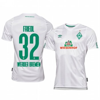 Werder Bremen Marco Friedl White Away Jersey 19-20 Men's