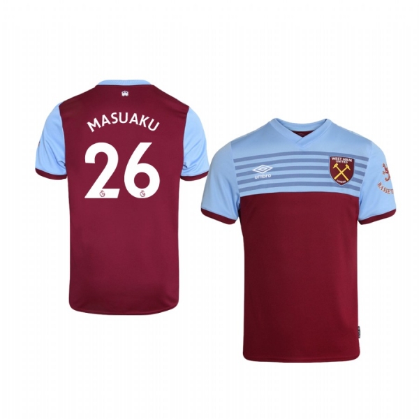 Youth Arthur Masuaku West Ham United Home Short Sleeve Jersey 19-20