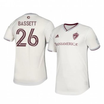 Cole Bassett Colorado Rapids 2020 Away Authentic Short Sleeve White Jersey