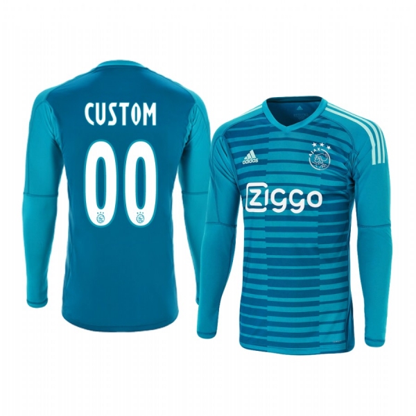 18-19 Ajax Custom Official Goalkeeper Long Sleeve Jersey Men's