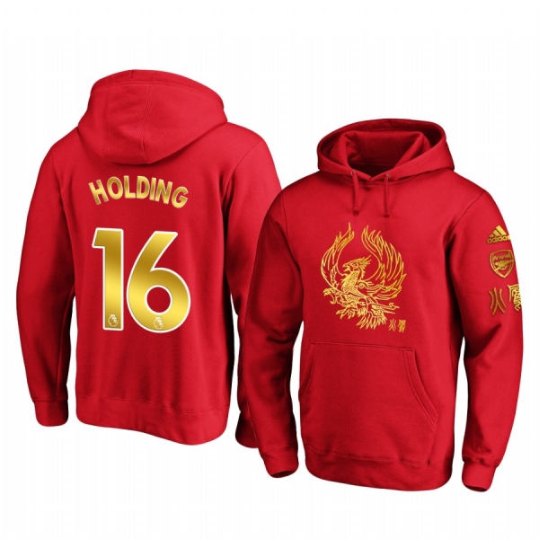 Rob Holding Arsenal 2020 Red Chinese New Year Pullover Hoodie Personalized